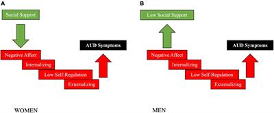 Gender Differences in the Psychosocial Determinants Underlying the Onset and Maintenance of Alcohol Use Disorder